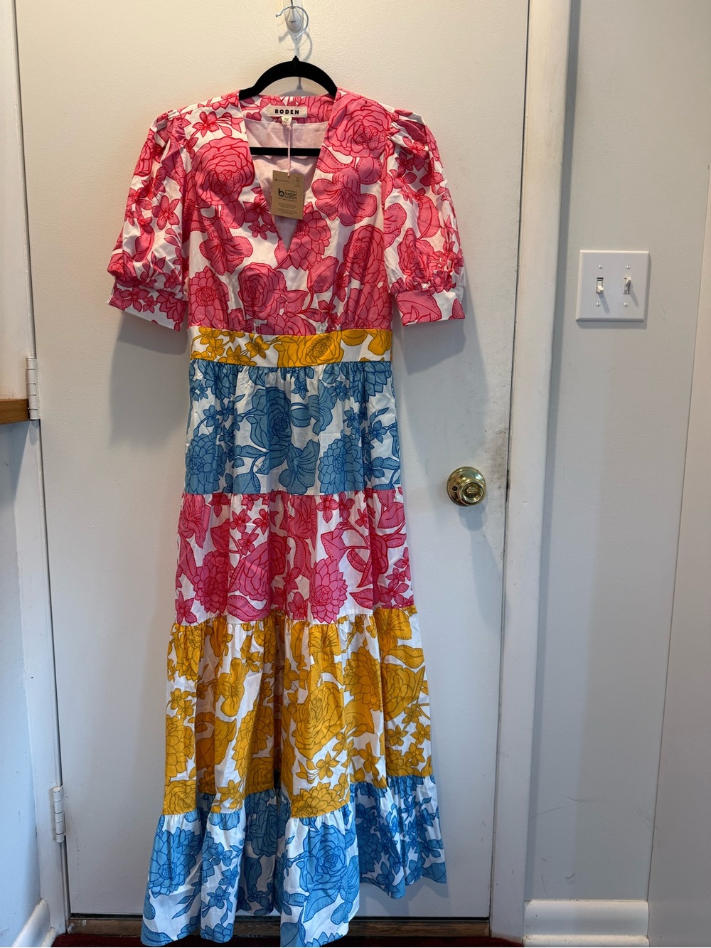 Boden Pink Floral Print Dress
